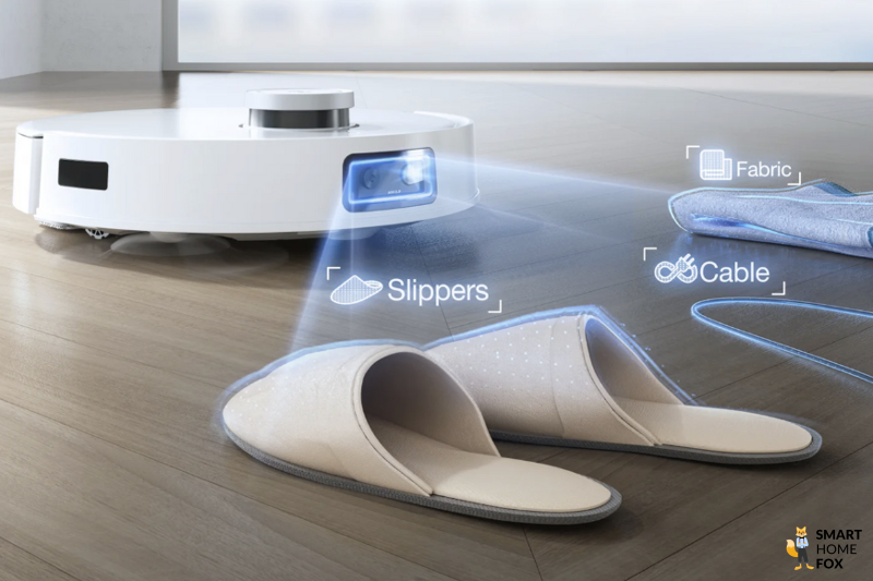 Die Funktionsweise der AIVI 3.0 Technologie des Ecovacs Deebot T10 wird dargestellt